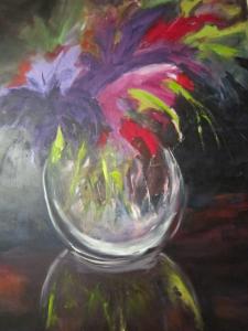 Chiaroscuro vase of flowers